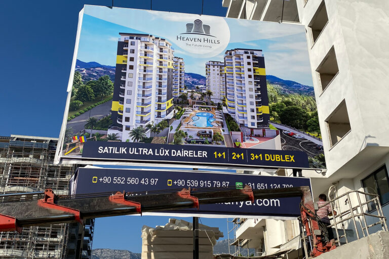 max-tabela-alanya – Heaven Hills Residence – inşaat tabela